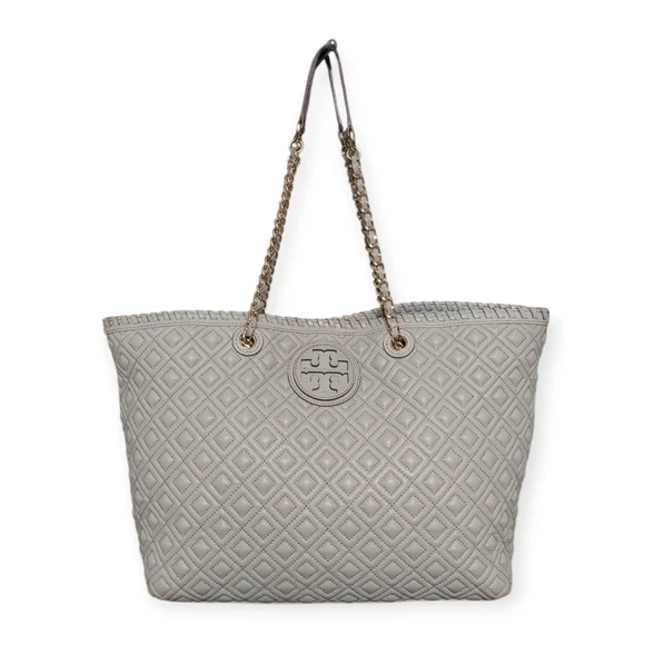 Tory Burch Quilted Shoulder Bag in Cream - Picture 1 of 16